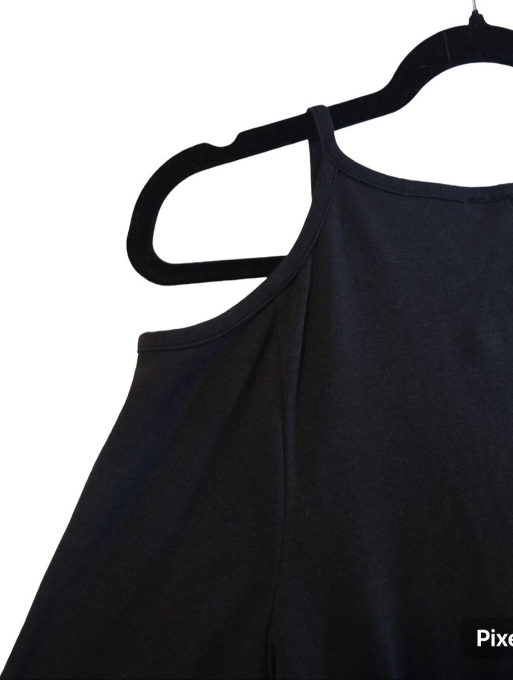 Black Cold-Shoulder Tank Dress